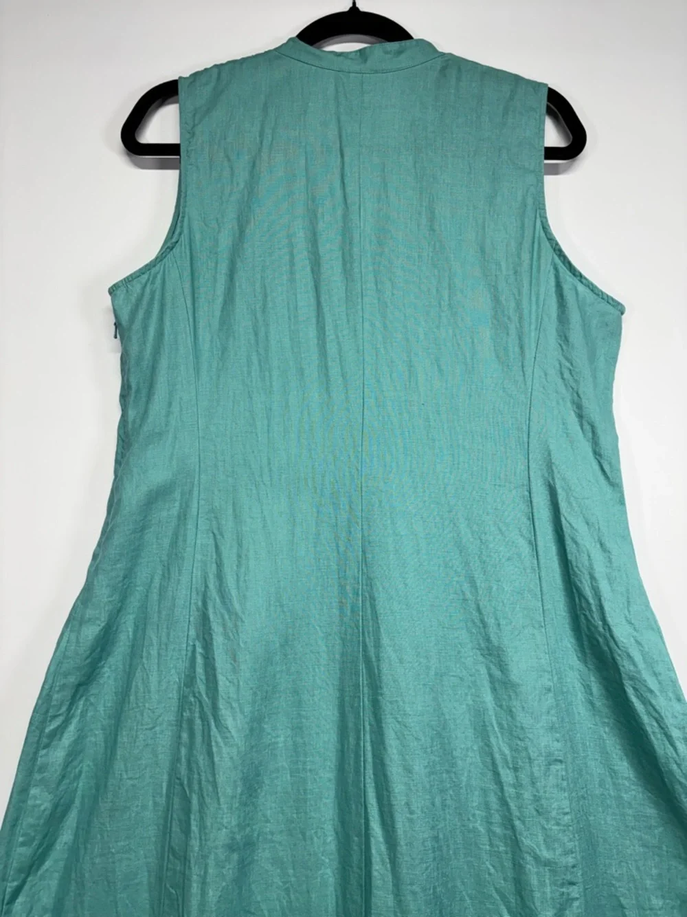 ✨J. Jill 100% Line Pintuck Sleeveless Teal Maxi Dress Size M - Picture 5 of 11